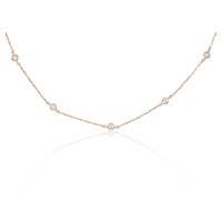 925 Sterling Silver Cubic Zirconia Necklace “Path of Light”