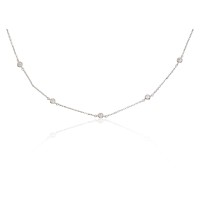 925 Sterling Silver Cubic Zirconia Necklace “Path of Light II”