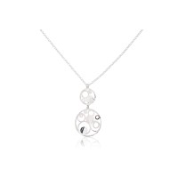 925 Sterling Silver Necklace “Twin Moons”