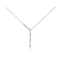 925 Sterling Silver Cubic Zirconia Necklace “Moonlit Drops”