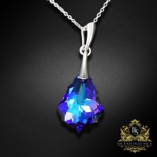 Sudraba kulons „Baroque IV (Heliotrope)“ ar Swarovski® kristāliem