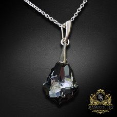 Sudraba kulons „Baroque IV (Silver Night)“ ar Swarovski® kristāliem